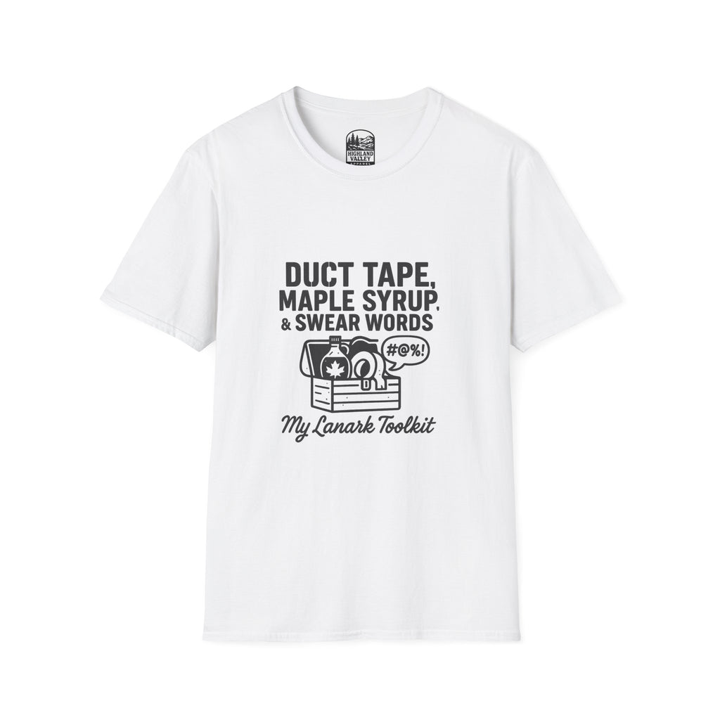 DUCT TAPE, MAPLE SYRUP, AND SWEAR WORDS LANARK UNISEX T-SHIRT