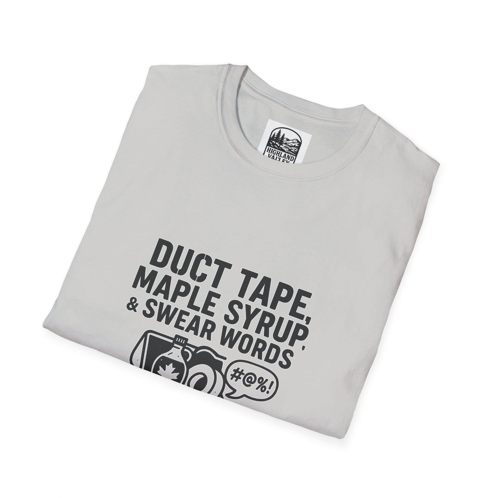 DUCT TAPE, MAPLE SYRUP, AND SWEAR WORDS LANARK UNISEX T-SHIRT