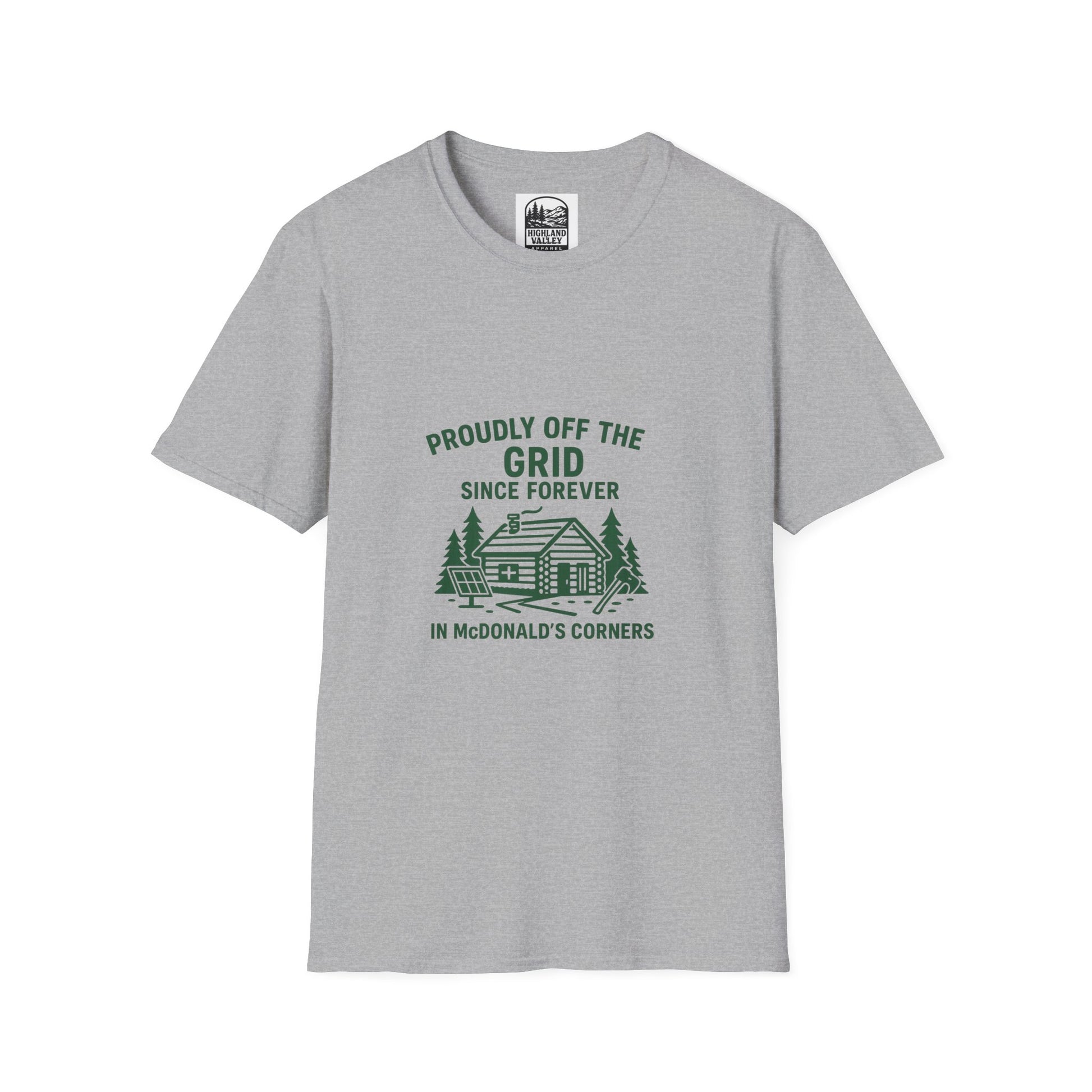 OFF THE GRID IN MCDONALD'S CORNERS UNISEX T-SHIRT