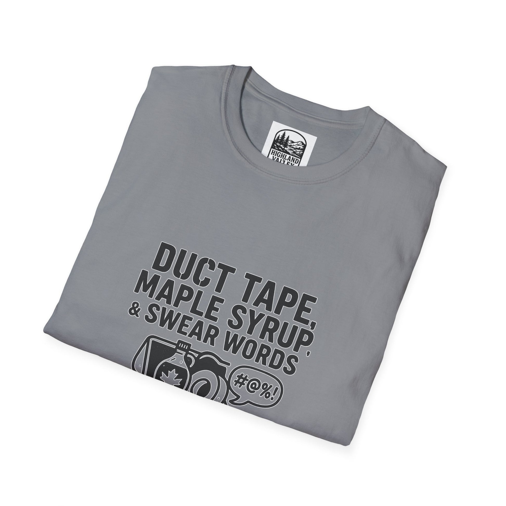 DUCT TAPE, MAPLE SYRUP, AND SWEAR WORDS LANARK UNISEX T-SHIRT