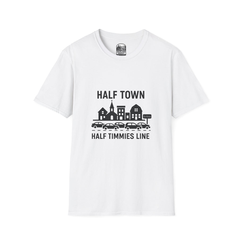 HALF TOWN, HALF TIMMIES LINE UNISEX T-SHIRT