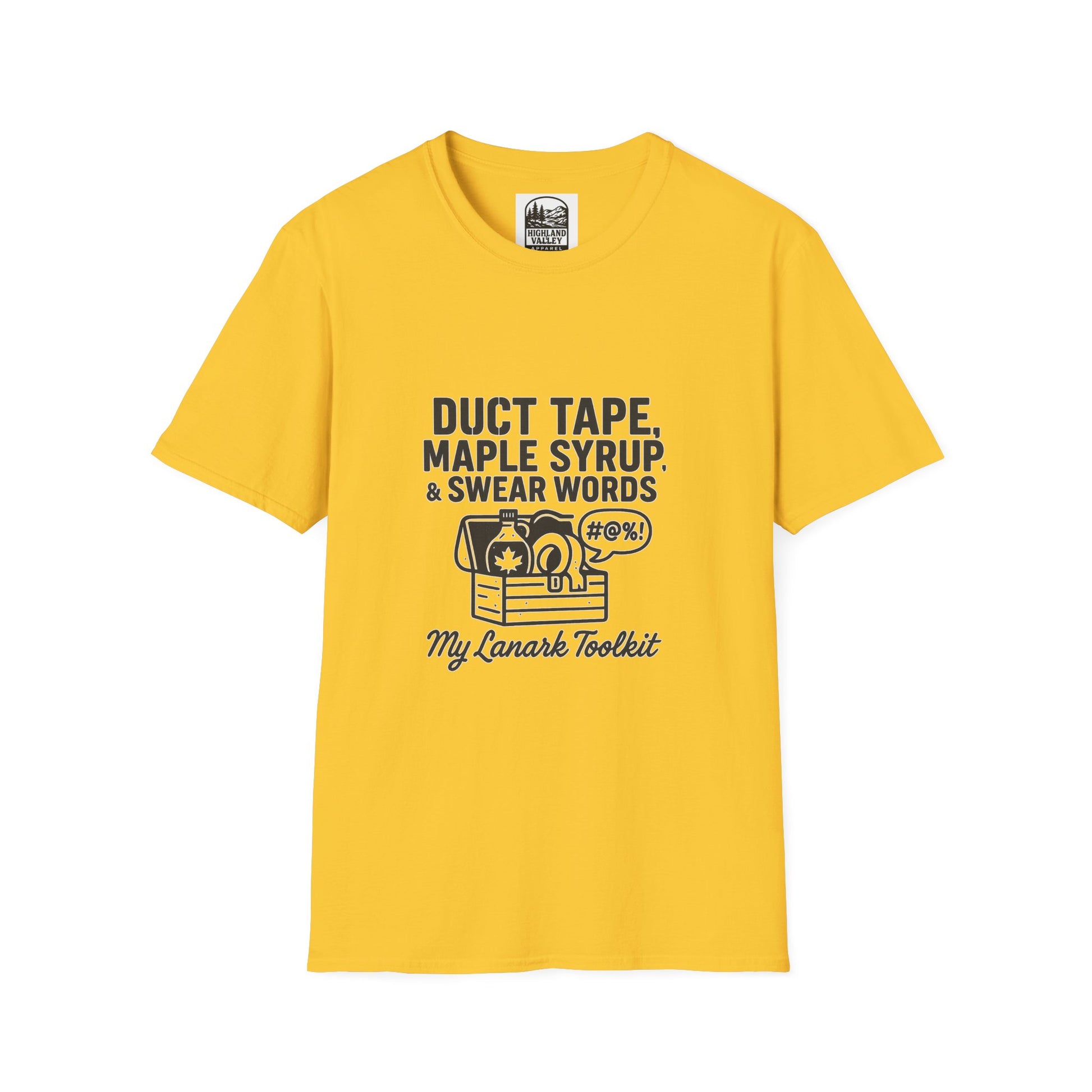 DUCT TAPE, MAPLE SYRUP, AND SWEAR WORDS LANARK UNISEX T-SHIRT