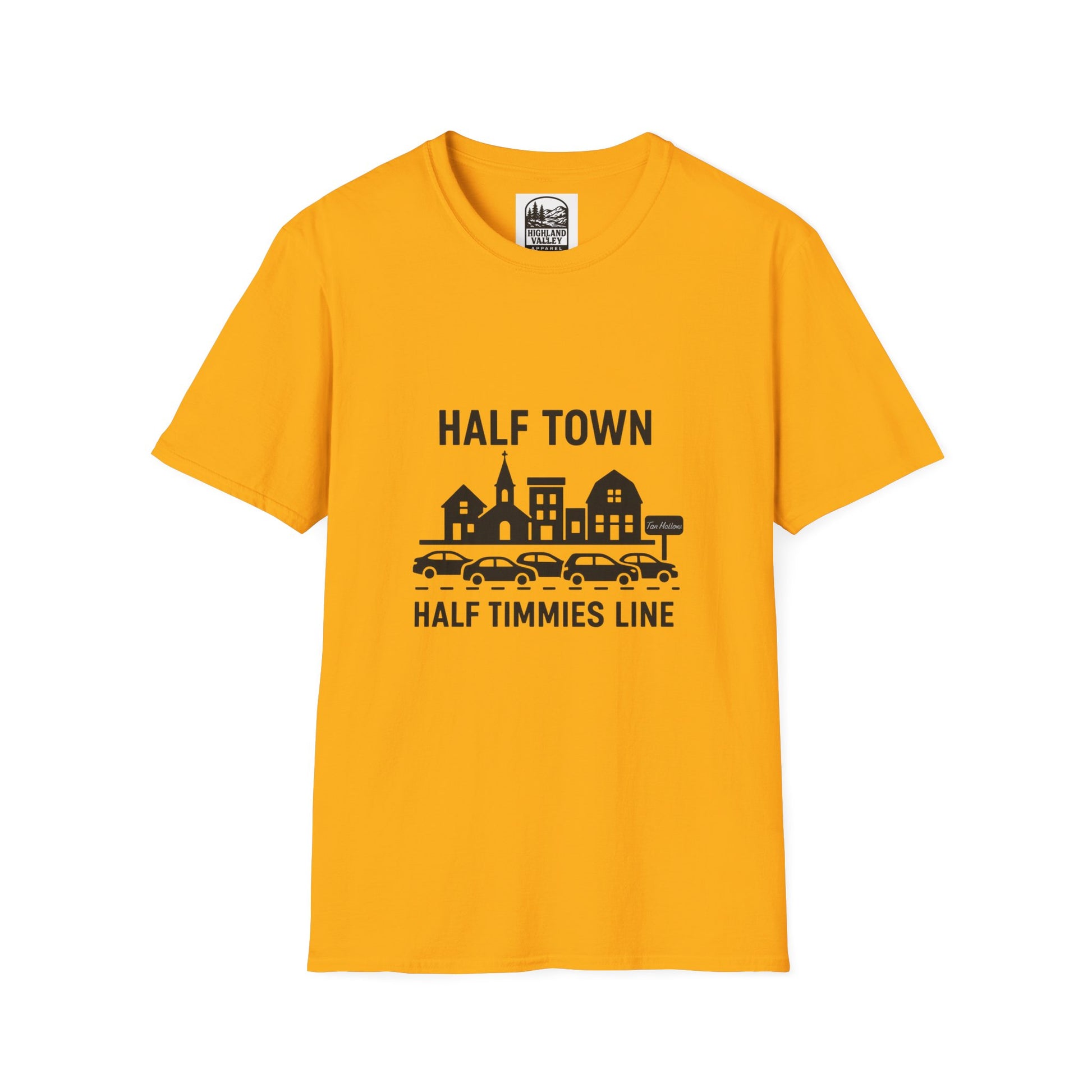 HALF TOWN, HALF TIMMIES LINE UNISEX T-SHIRT