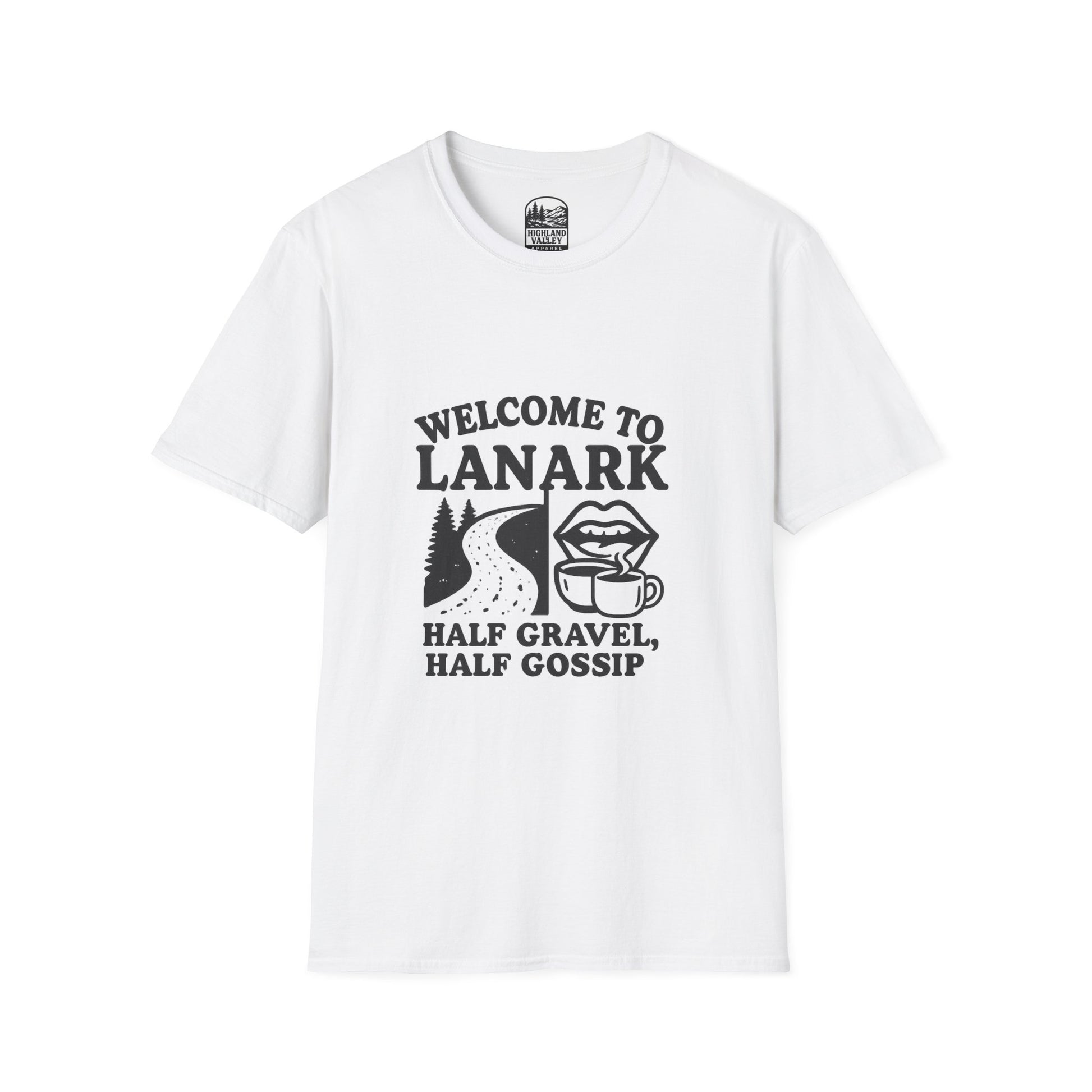 LANARK HALF GRAVEL, HALF GOSSIP UNISEX T-SHIRT