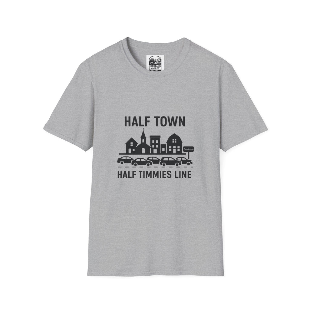 HALF TOWN, HALF TIMMIES LINE UNISEX T-SHIRT