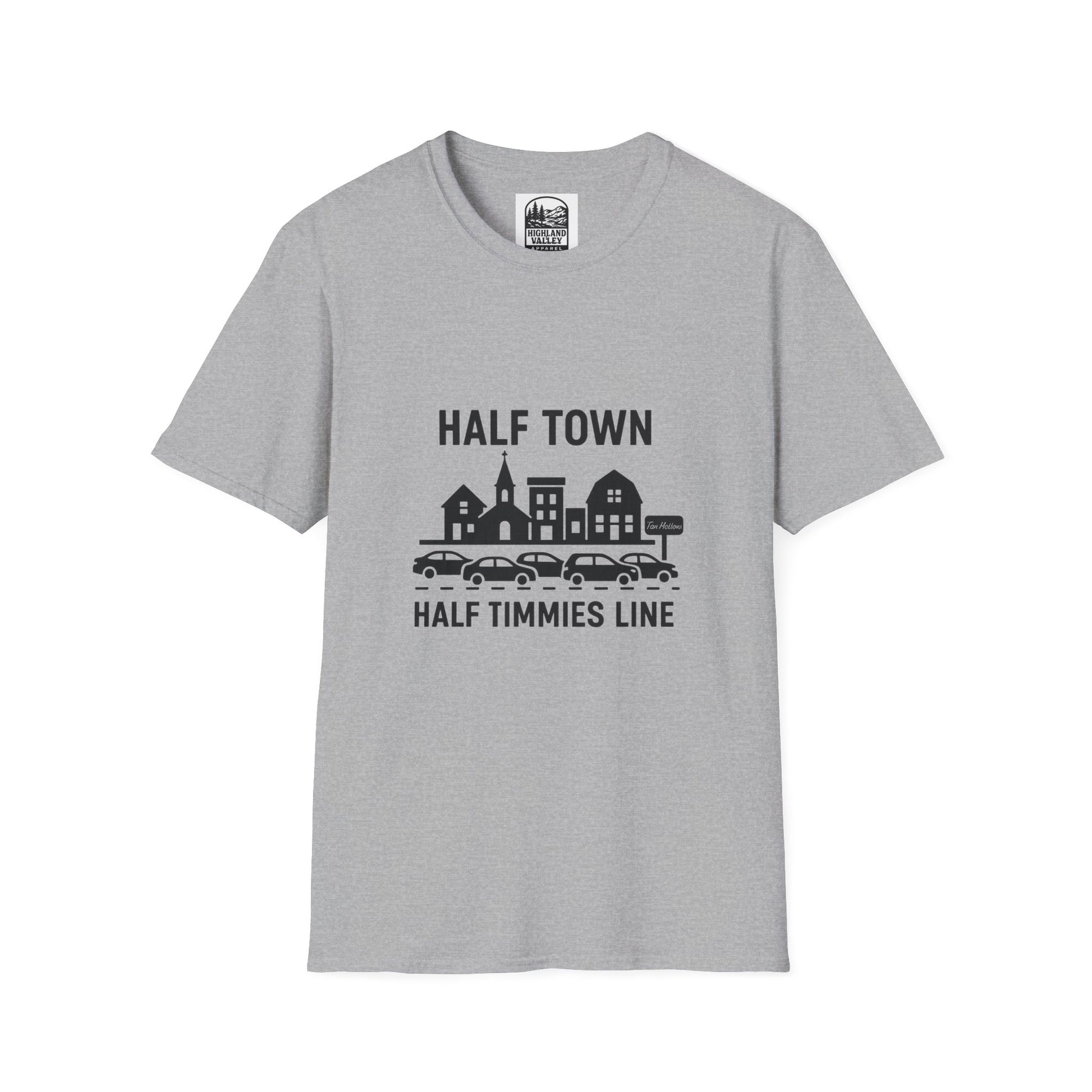 HALF TOWN, HALF TIMMIES LINE UNISEX T-SHIRT