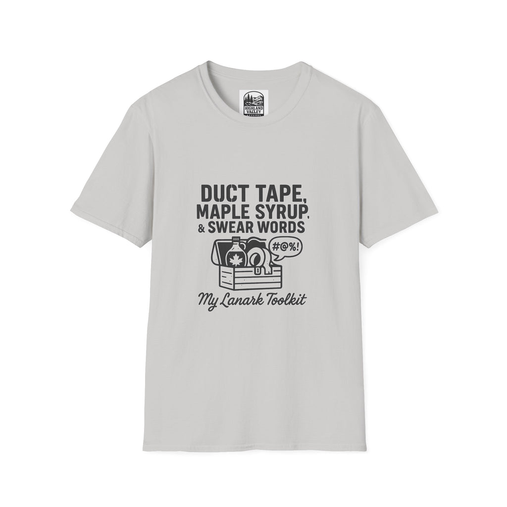 DUCT TAPE, MAPLE SYRUP, AND SWEAR WORDS LANARK UNISEX T-SHIRT