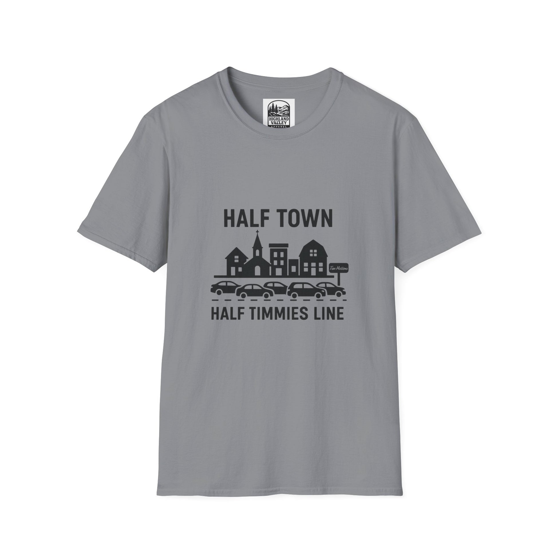 HALF TOWN, HALF TIMMIES LINE UNISEX T-SHIRT