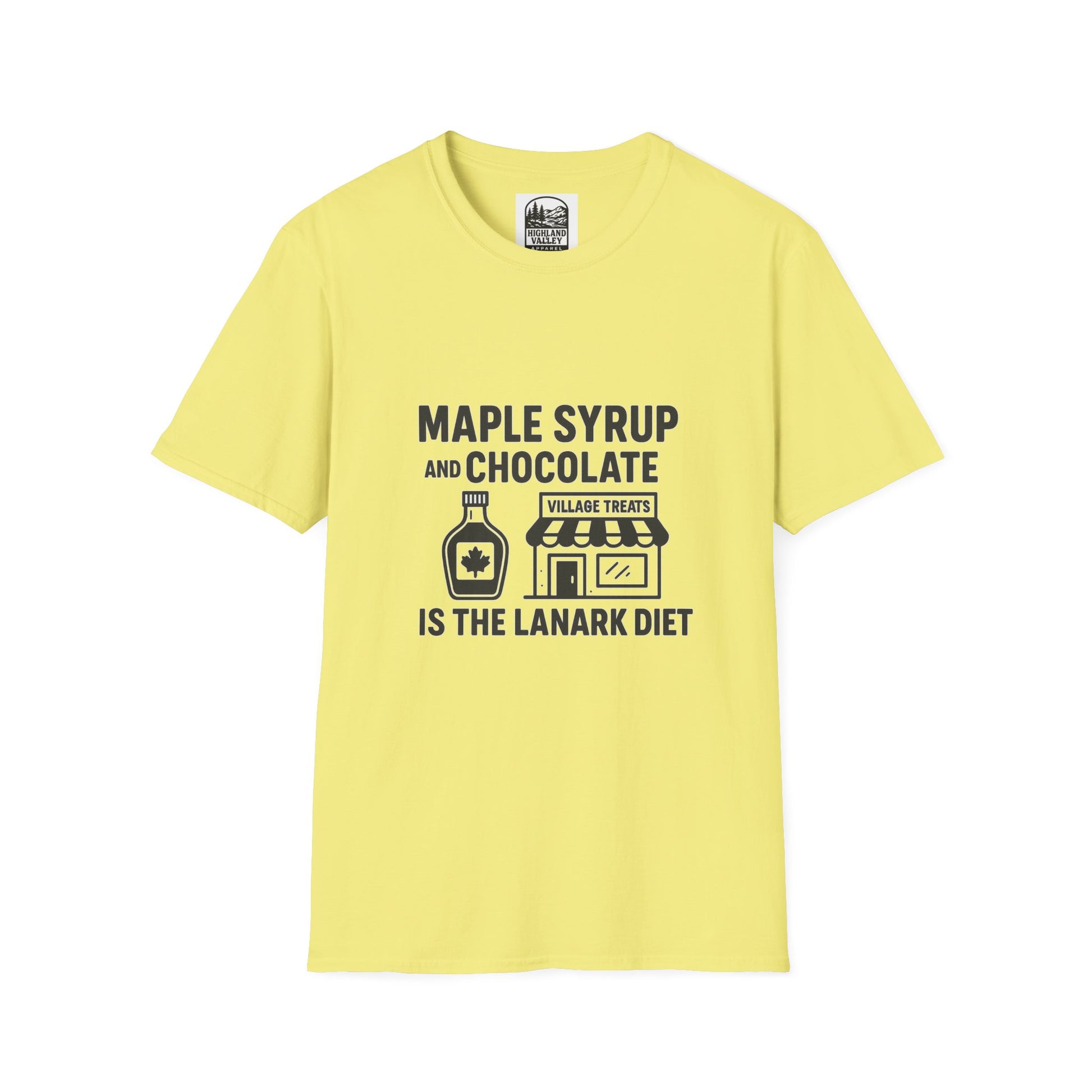 MAPLE SYRUP AND CHOCOLATE THE LANARK DIET UNISEX T-SHIRT