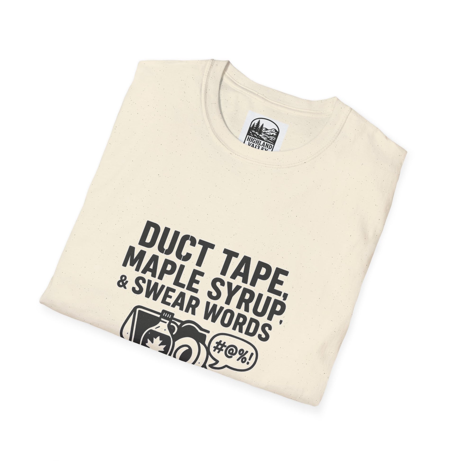 DUCT TAPE, MAPLE SYRUP, AND SWEAR WORDS LANARK UNISEX T-SHIRT