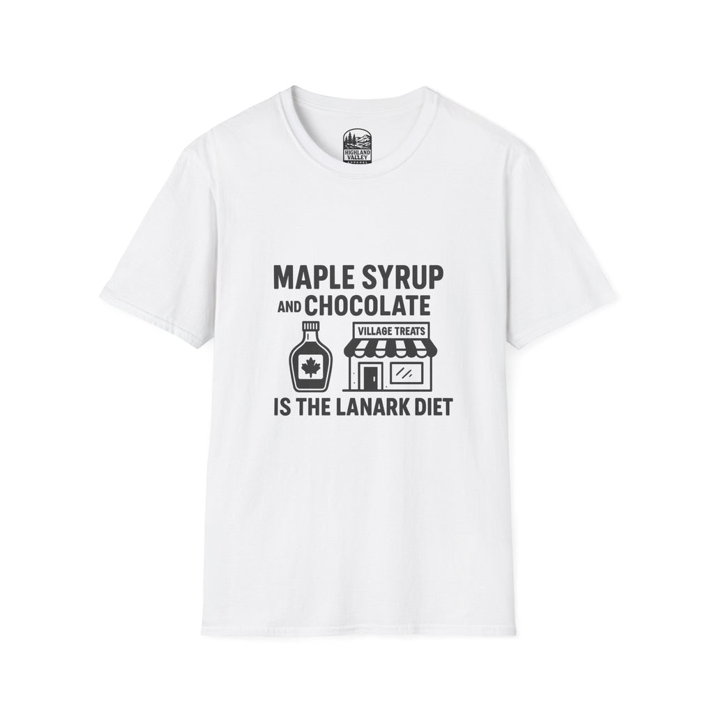 MAPLE SYRUP AND CHOCOLATE THE LANARK DIET UNISEX T-SHIRT