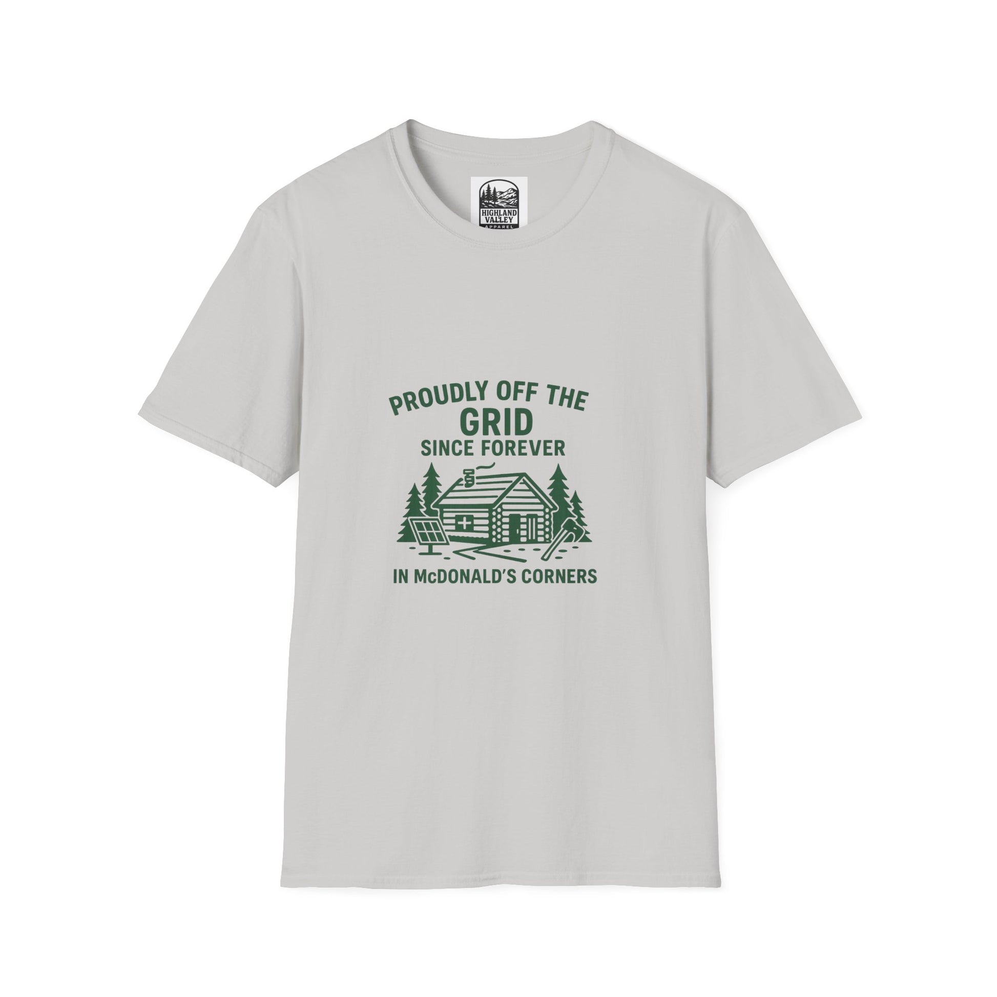 OFF THE GRID IN MCDONALD'S CORNERS UNISEX T-SHIRT