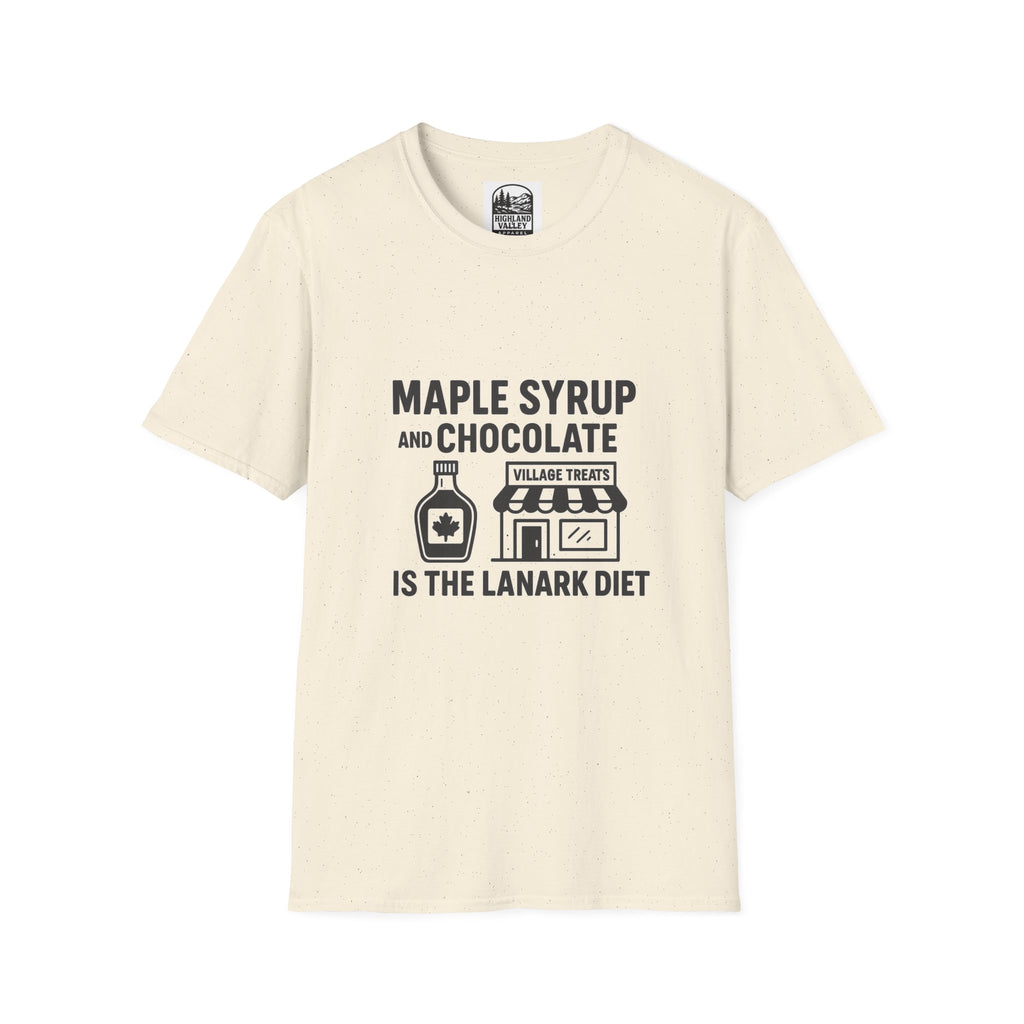 MAPLE SYRUP AND CHOCOLATE THE LANARK DIET UNISEX T-SHIRT
