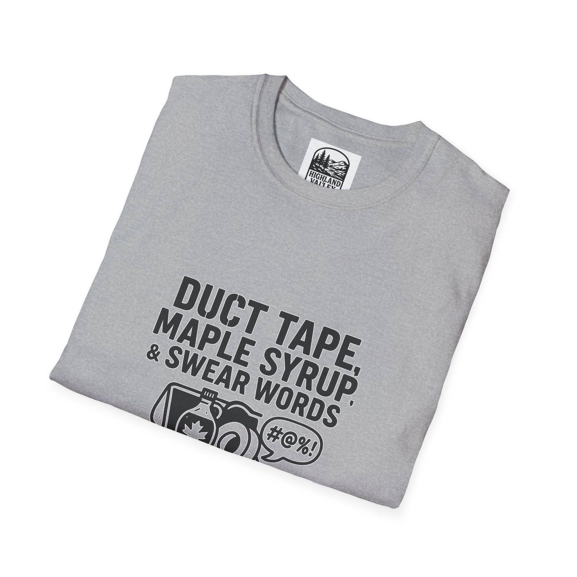 DUCT TAPE, MAPLE SYRUP, AND SWEAR WORDS LANARK UNISEX T-SHIRT