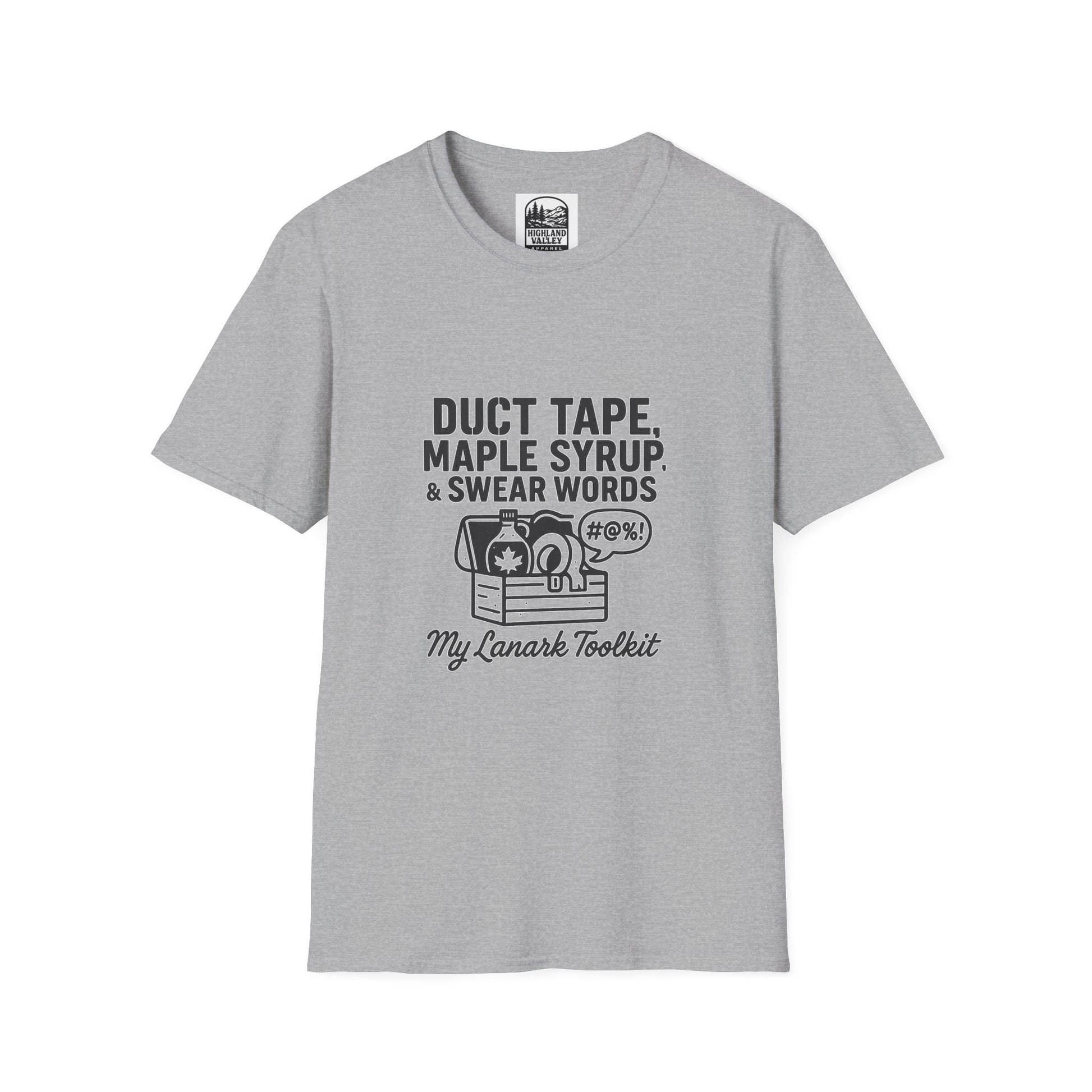 DUCT TAPE, MAPLE SYRUP, AND SWEAR WORDS LANARK UNISEX T-SHIRT