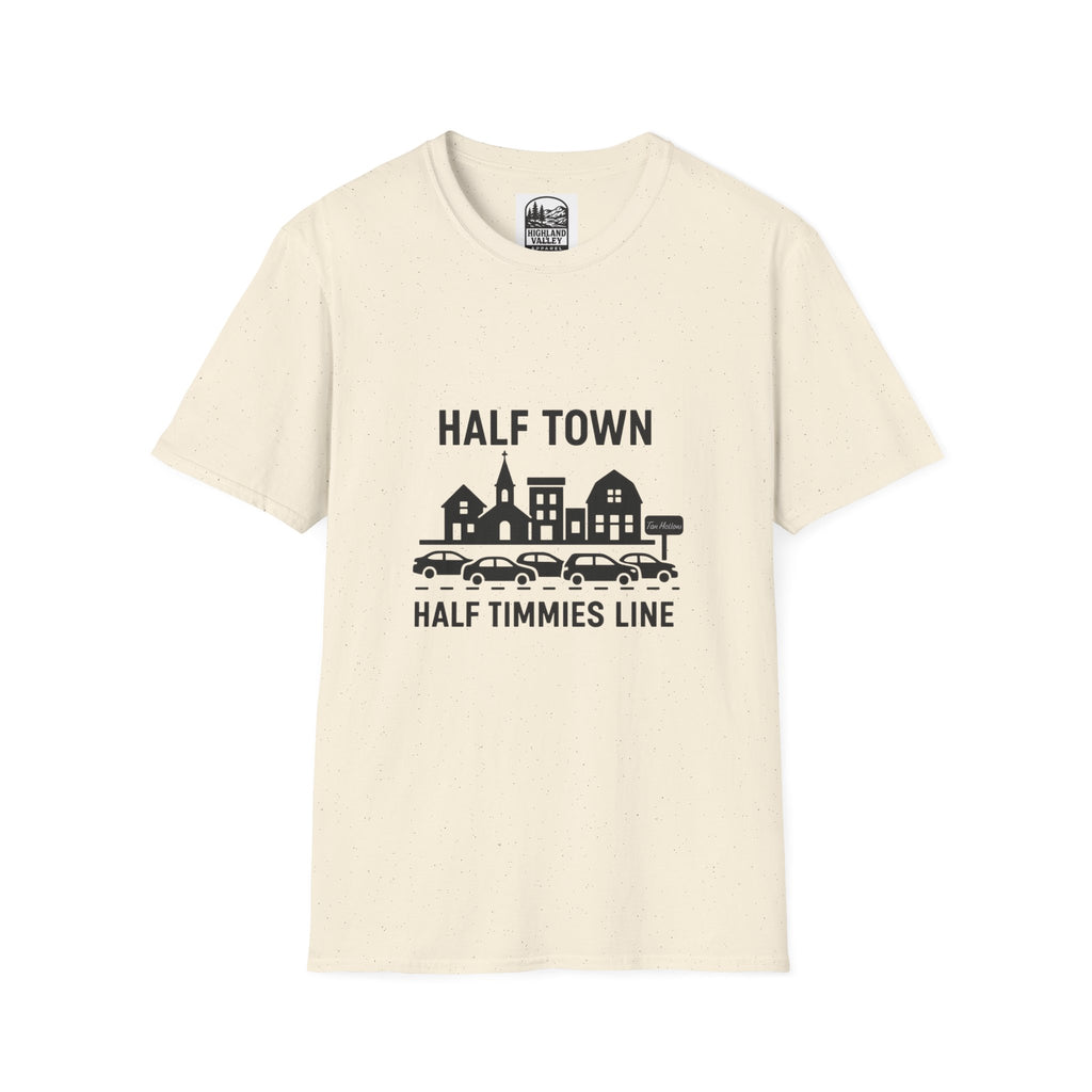 HALF TOWN, HALF TIMMIES LINE UNISEX T-SHIRT